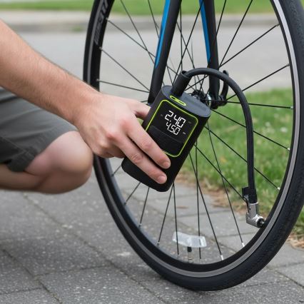 Compresseur d'air de poche numérique 5V 4000 mAh — noir