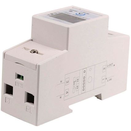Compteur d'électricité monophasé pour rail DIN DDS015