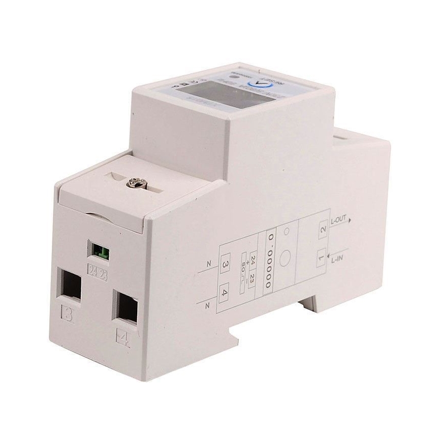 Compteur d'électricité monophasé pour rail DIN DDS015