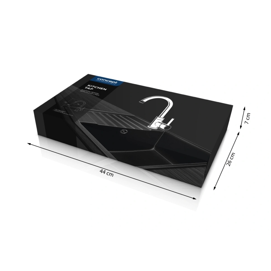Concept BDG3334WH - Keukenkraan 33,5 cm graniet/wit