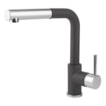 Concept BDG4527BC - Keukenkraan met uittrekbare sproeikop, 26,9 cm, graniet/zwart