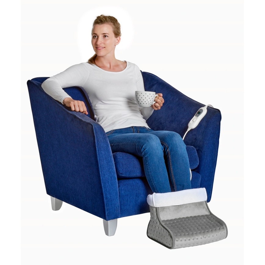 Concept BV1020 - Chausson chauffant électrique 100 W/230 V 30×30 cm gris/blanc