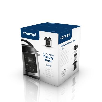 Concept CK8001 - Autocuiseur électrique multifonction 5,6 l 1000 W/230 V Wi‑Fi en acier inoxydable