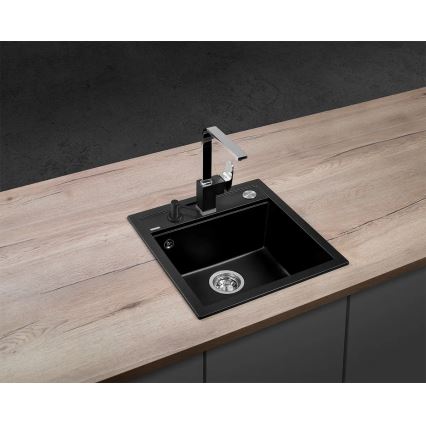 Concept DG00C50BC - Keukenspoelbak CUBIS 49x51 cm graniet/zwart