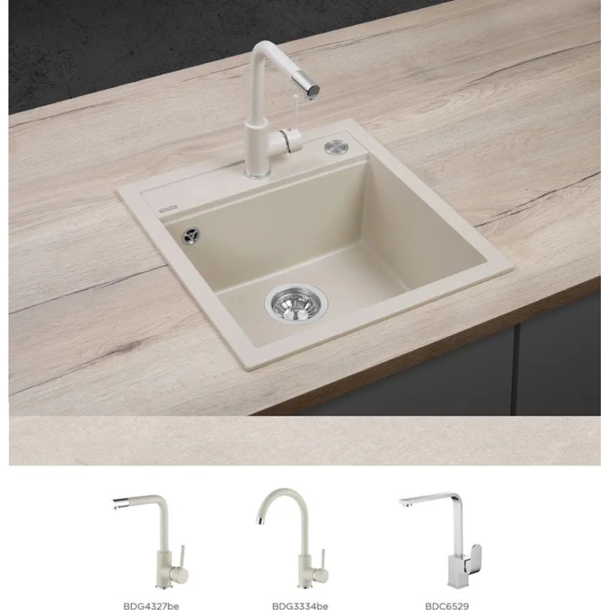 Concept DG00C50BE - Évier de cuisine CUBIS 49x51 cm granite/beige
