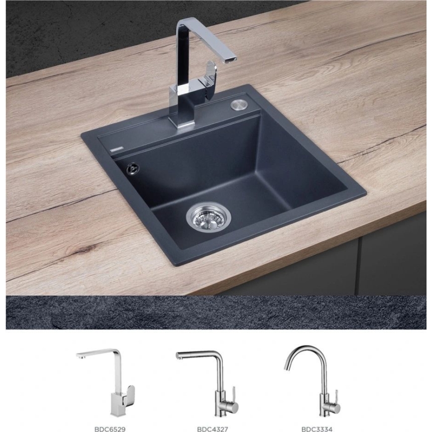 Concept DG00C50DG - Évier de cuisine CUBIS 49x51 cm granit/ gris foncé