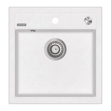 Concept DG00C50WH - Évier de cuisine CUBIS 49 x 51 cm granite/blanc