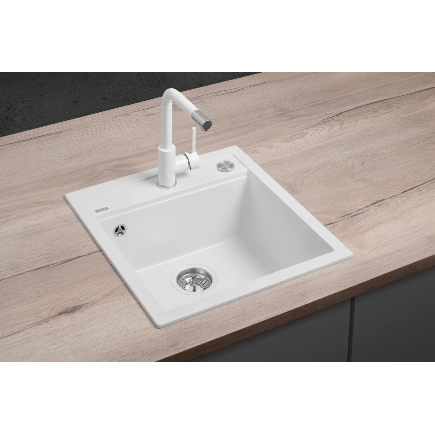 Concept DG00C50WH - Keukenspoelbak CUBIS 49x51 cm graniet/wit