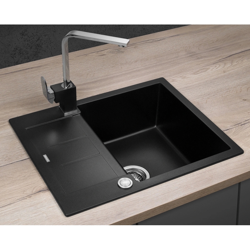 Concept DG05C45BC - Keukenspoelbak CUBIS 50 x 62 cm graniet/zwart
