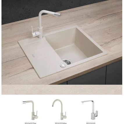 Concept DG05C45BE - Keukenspoelbak CUBIS 50x62 cm graniet/beige