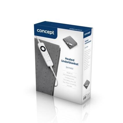 Concept DV7430 - Tapis chauffant électrique 100W/230V 150x80 cm gris