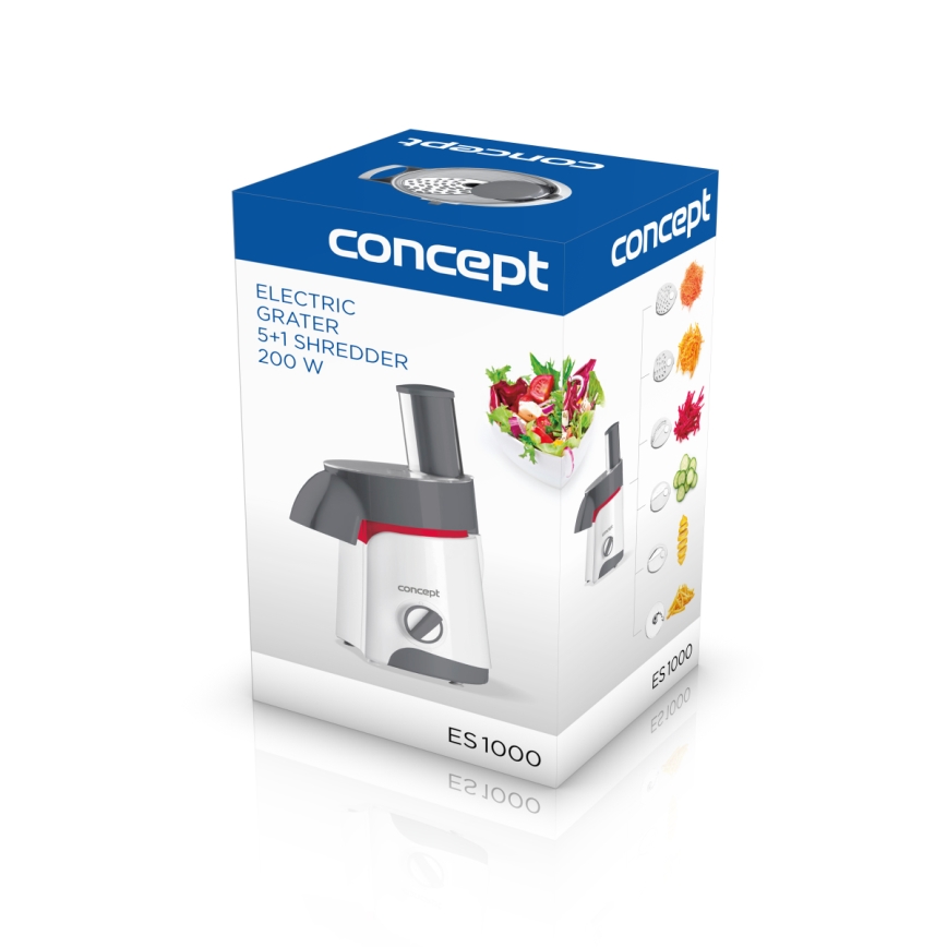 Concept ES1000 - Râpe électrique 200W/230V blanc/gris