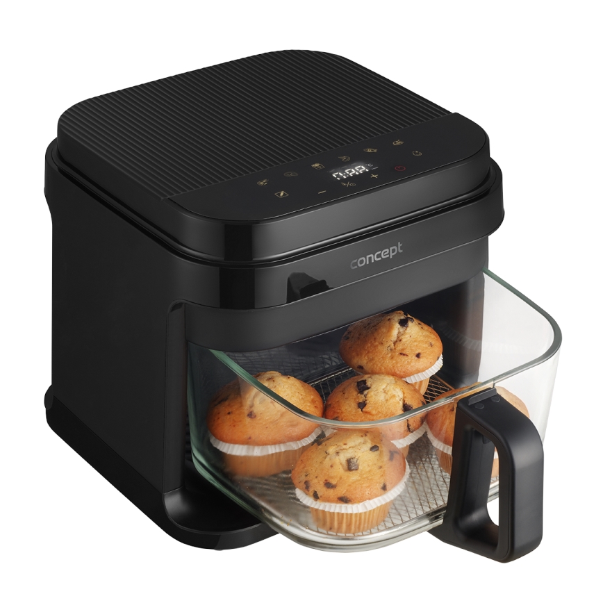 Concept FR5500 - Airfryer GLASS & FAST 5,5 l 1200W/230V noir