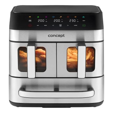 Concept FR9000 - Friteuse à air chaud PIZZA TRIO 18,5 l 2700 W/230 V inox/noir