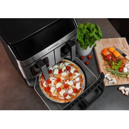 Concept FR9000 - Friteuse à air chaud PIZZA TRIO 18,5 l 2700 W/230 V inox/noir