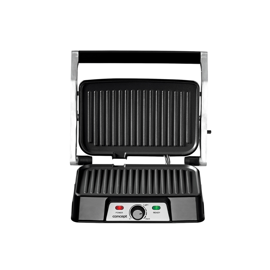 Concept ge2005 - Contactgrill 1500W/230V roestvrij/zwart