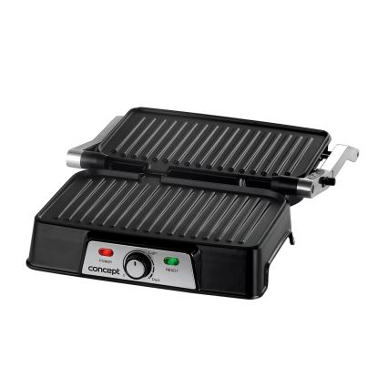 Concept ge2005 - Contactgrill 1500W/230V roestvrij/zwart