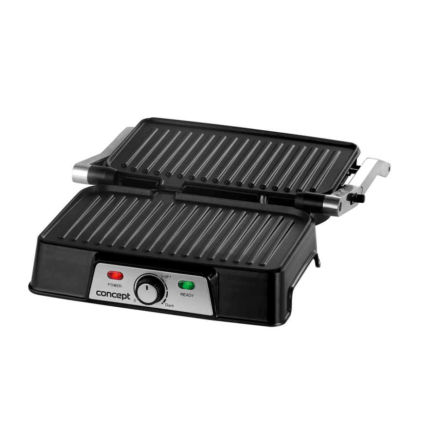 Concept ge2005 - Contactgrill 1500W/230V roestvrij/zwart