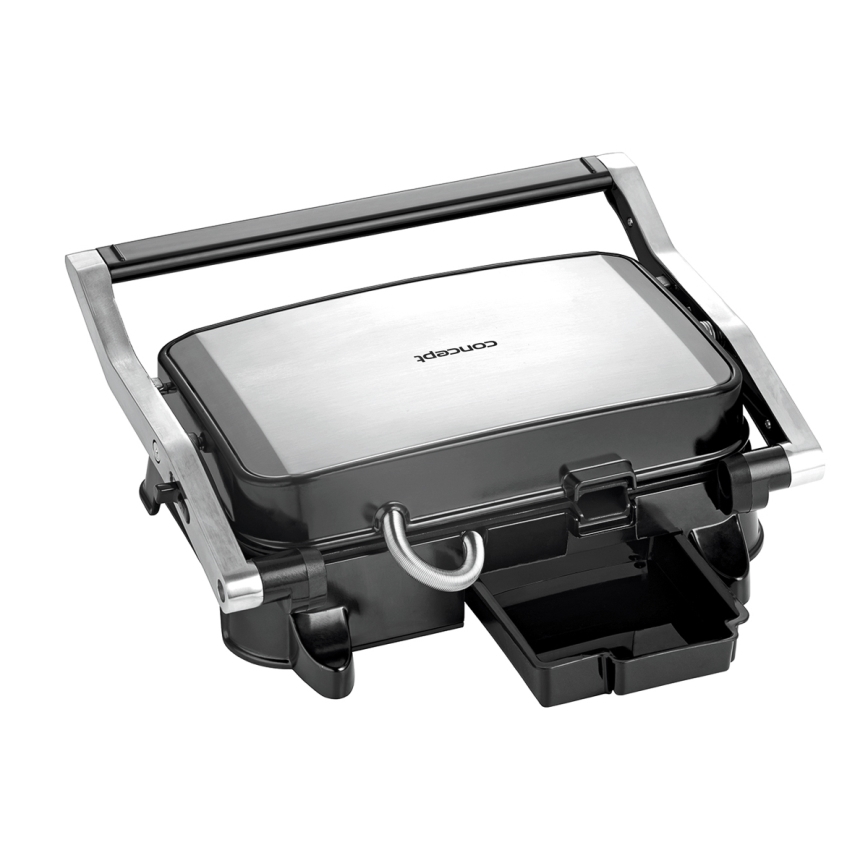 Concept ge2005 - Contactgrill 1500W/230V roestvrij/zwart