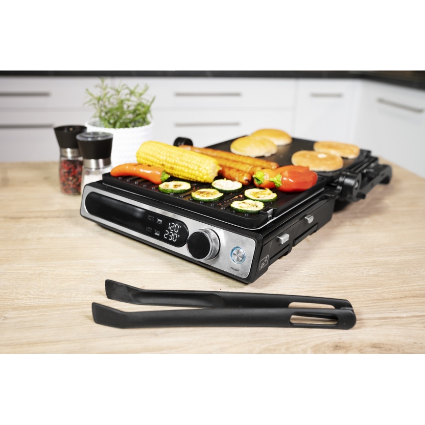 Concept ge3500 - Contactgrill met temperatuursonde 2000W/230V zwart