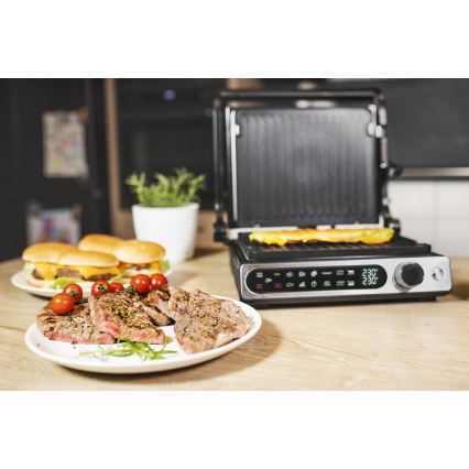 Concept ge3500 - Contactgrill met temperatuursonde 2000W/230V zwart