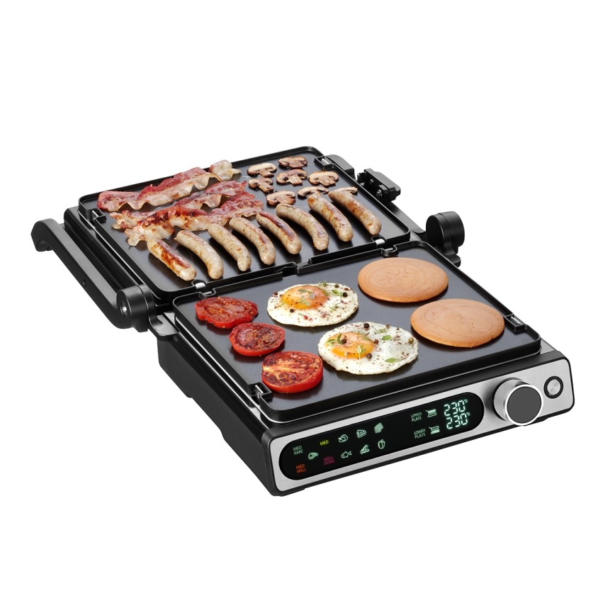 Concept ge3500 - Contactgrill met temperatuursonde 2000W/230V zwart