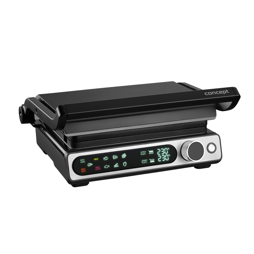Concept ge3500 - Contactgrill met temperatuursonde 2000W/230V zwart