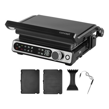 Concept ge3500 - Grill de contact avec sonde de température 2000W/230V noir
