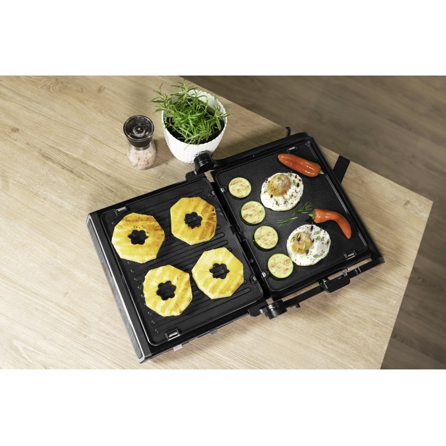 Concept ge3550 - Contactgrill met temperatuursonde 2000W/230V zwart