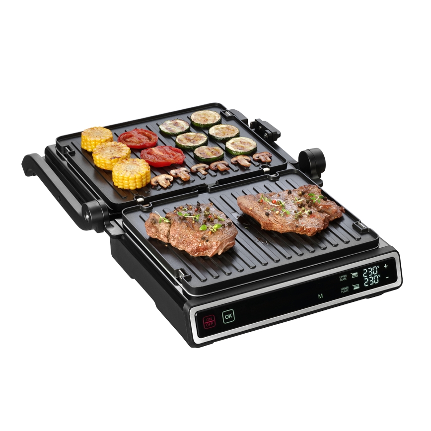 Concept ge3550 - Contactgrill met temperatuursonde 2000W/230V zwart