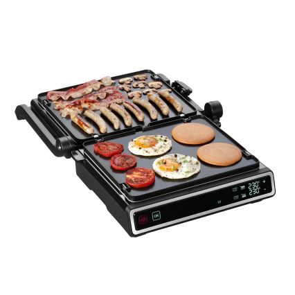 Concept ge3550 - Contactgrill met temperatuursonde 2000W/230V zwart