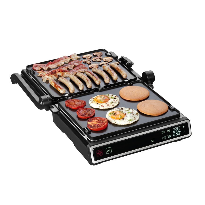Concept ge3550 - Contactgrill met temperatuursonde 2000W/230V zwart