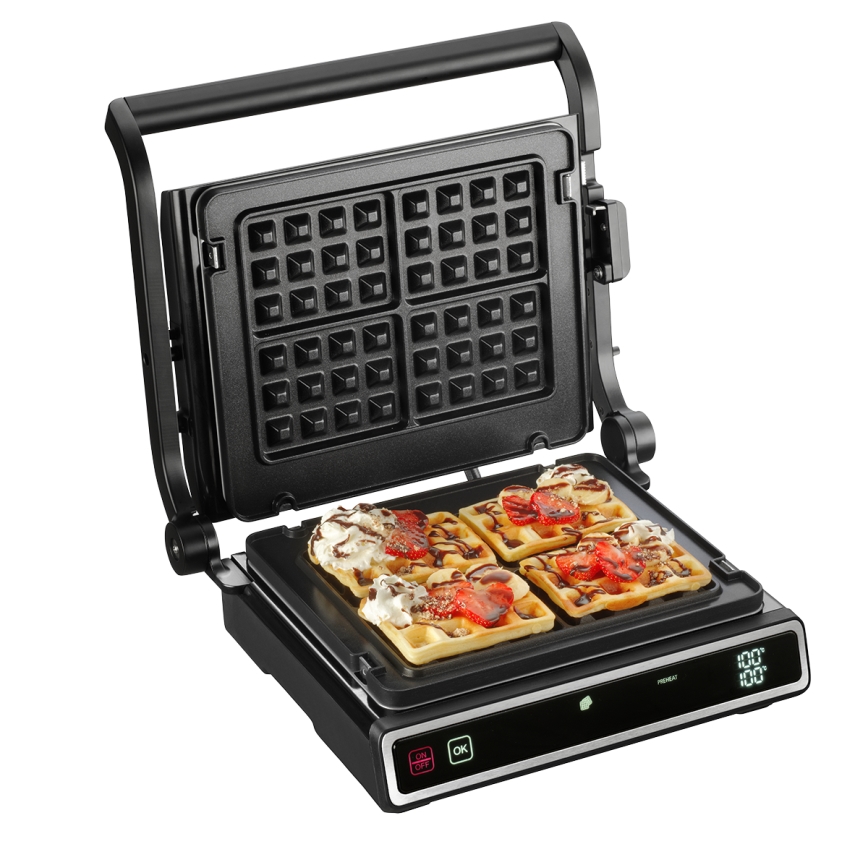 Concept ge3550 - Contactgrill met temperatuursonde 2000W/230V zwart