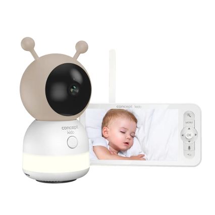 Concept KD4010 - Babyphone intelligent avec moniteur et capteur de mouvement SMART KIDO 4,5W/230V Wi-Fi beige