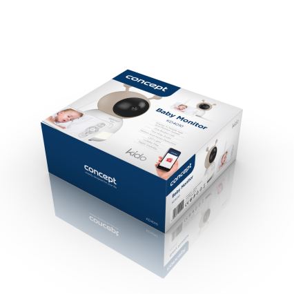 Concept KD4010 - Slimme babyfoon SMART KIDO met monitor en bewegingssensor, 4,5W/230V, Wi‑Fi, beige