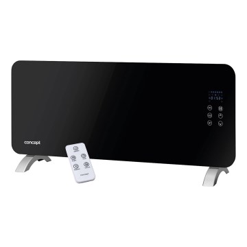 Concept KS4010 - Elektrische convectorkachel 1000/2000W IP24 zwart + afstandsbediening