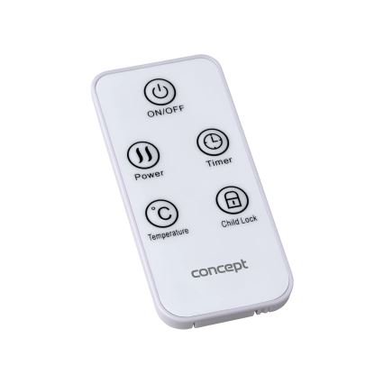 Concept KS4010 - Elektrische convectorkachel 1000/2000W IP24 zwart + afstandsbediening