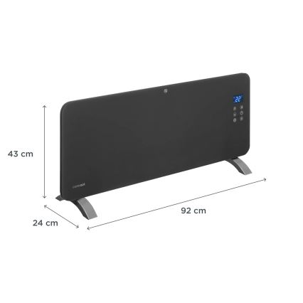 Concept KS4100 - Slimme elektrische directe kachel/convectorkachel 1000/2000W Wi-Fi IP24 grijs