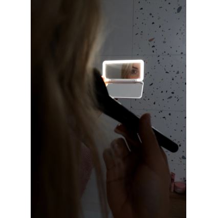 Concept KZ2010 - LED compacte make-upspiegel PERFECT SKIN LED/1,5W/5V 4500-5500K 300 mAh wit