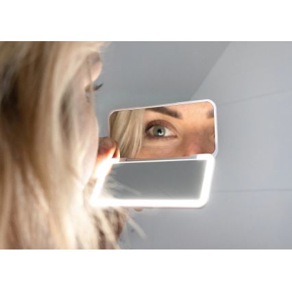 Concept KZ2010 - Miroir de poche cosmétique LED PERFECT SKIN LED/1,5W/5V 4500-5500K 300 mAh blanc