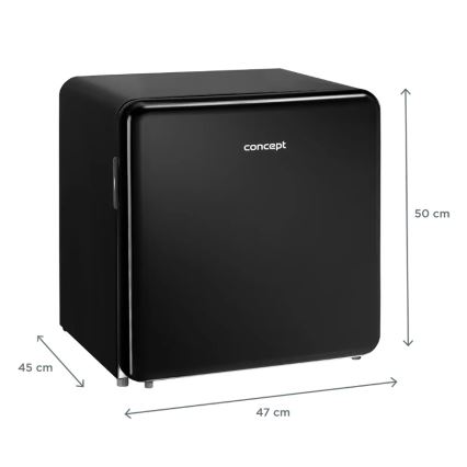Concept LR2047bcN - Retro minibar 47 l zwart