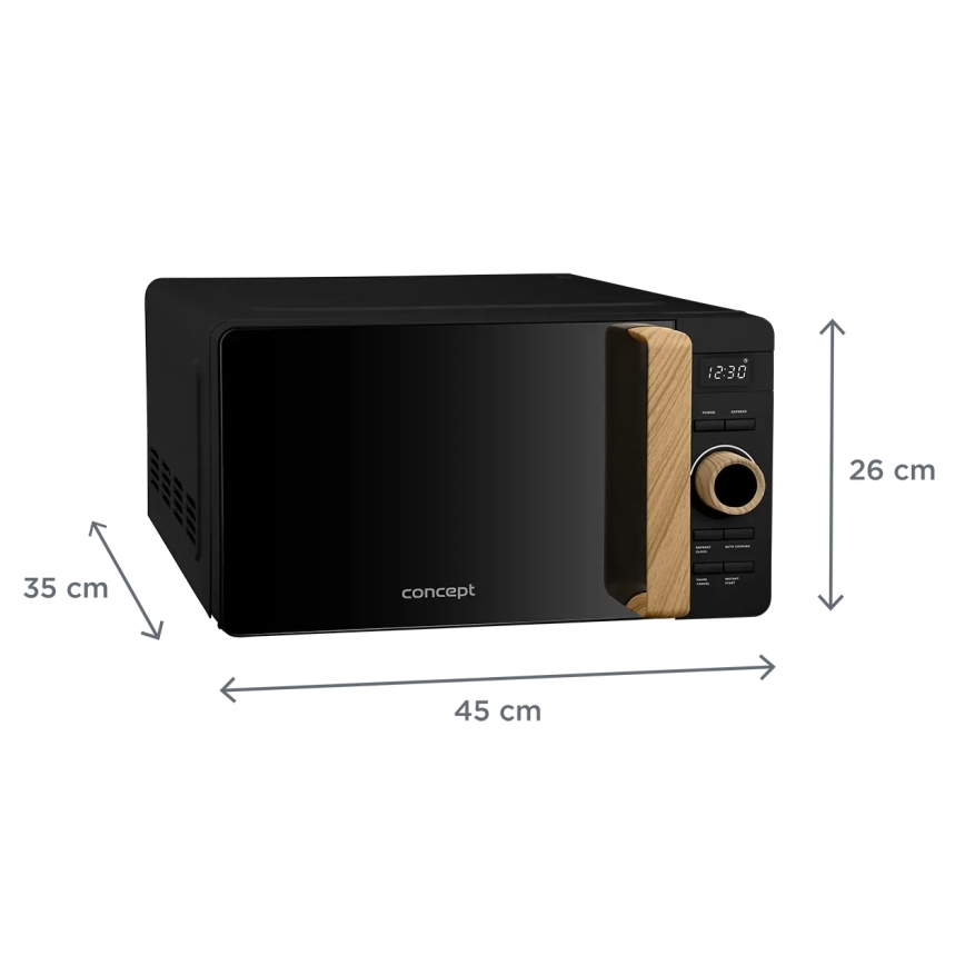 Concept MT3520bc - Micro-ondes 800 W/230 V 20 l, noir