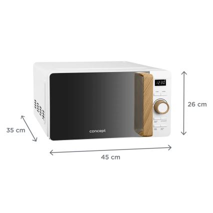 Concept MT4420wh - Four micro-ondes 800 W / 230 V, 20 L, blanc