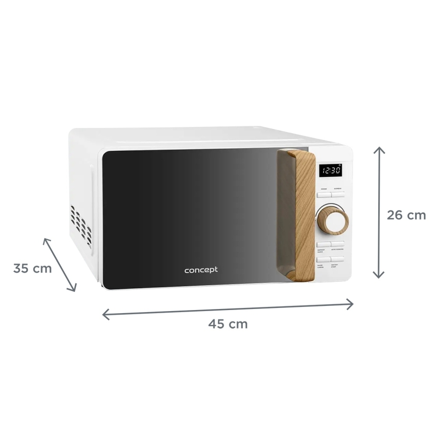 Concept MT4420wh - Four micro-ondes 800 W / 230 V, 20 L, blanc
