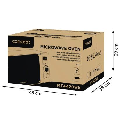 Concept MT4420wh - Magnetron 800 W/230 V, 20 l, wit