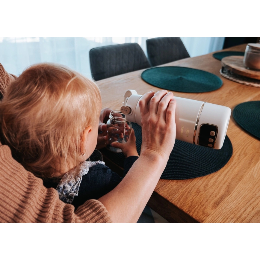 Concept OC4000 - Draagbare verwarmer voor water en melk KIDO 500 ml 36W/7,4V 5000 mAh beige