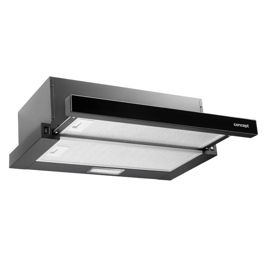 Concept OPV3560bc - Uitschuifbare afzuigkap 59,5 cm zwart