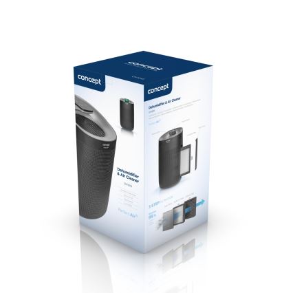 Concept OV1210 - Déshumidificateur et purificateur d'air PERFECT AIR 1 l 45W/230V noir