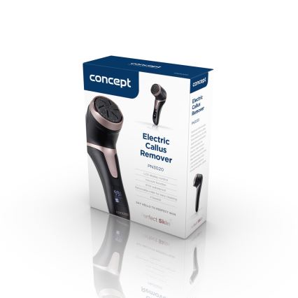 Concept PN3020 - Elektrische eeltvijl PERFECT SKIN 5V 1200 mAh IPX6 zwart/roségoud