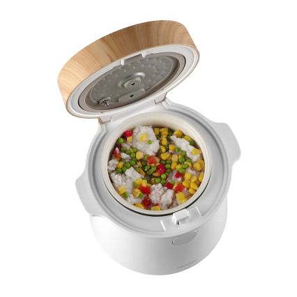 Concept RE3030 - Cuiseur à riz numérique 2 en 1 380 W/230 V 1,5 l blanc/décor bois